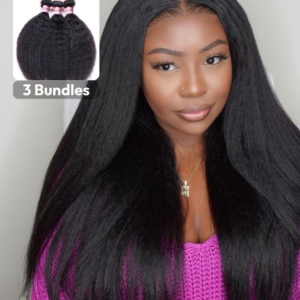 Azureplume Hair Bundles 3 Pcs/pack Hair Brazilian Kinky Straight Virgin Human Hair